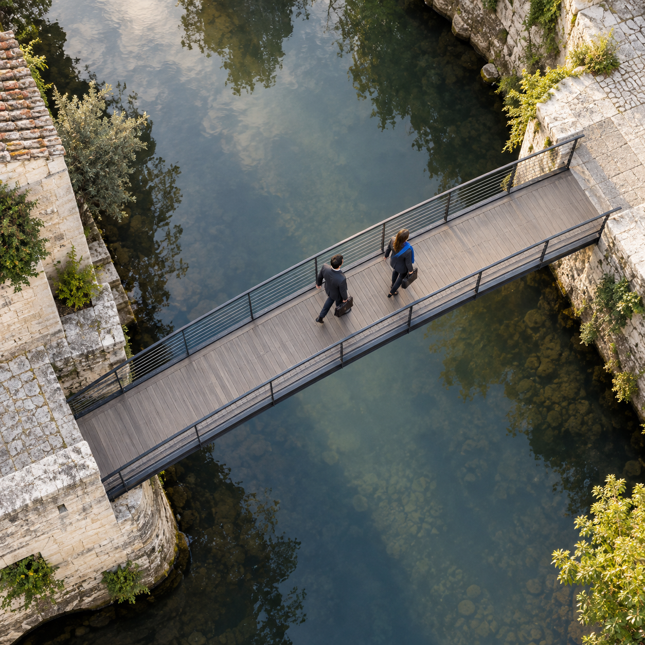 Traversee de passerelle